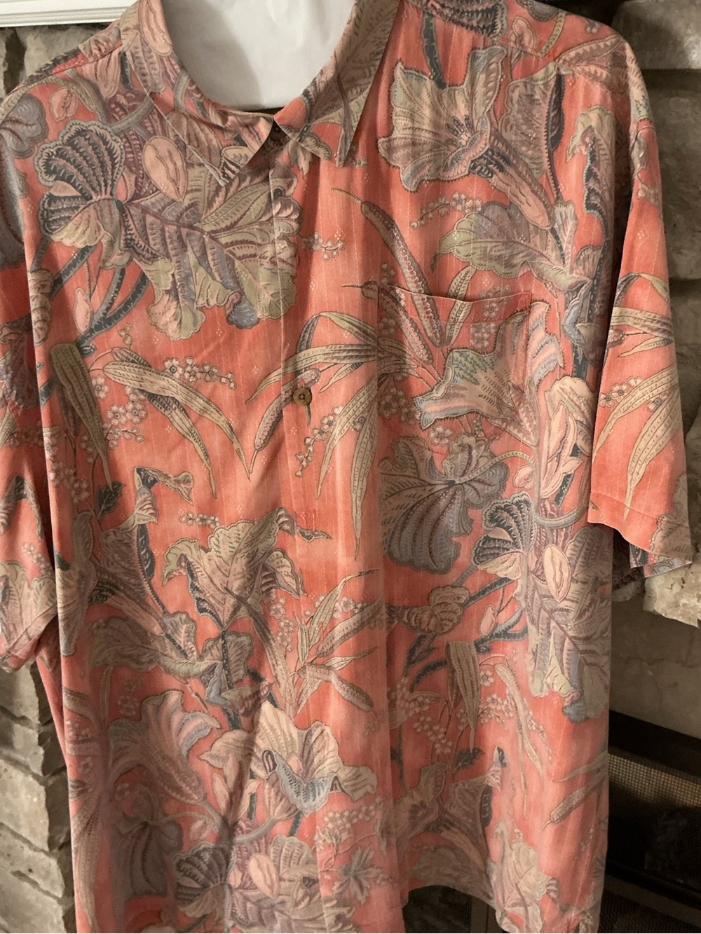 Tommy Bahama Coral Floral Short-Sleeve silk Button-Down Shirt